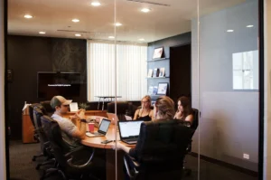 professionals having a meeting in a meeting room